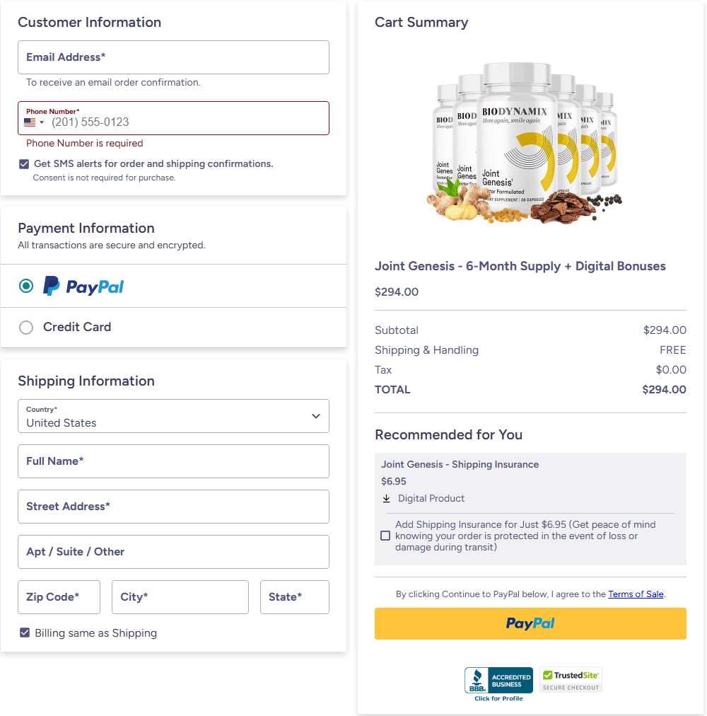 Joint Genesis-order-page